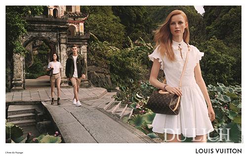 Bối cảnh tại Ninh Bình hiện lên trong bộ sưu tập của Louis Vuitton. Ảnh: LV cung cấp.